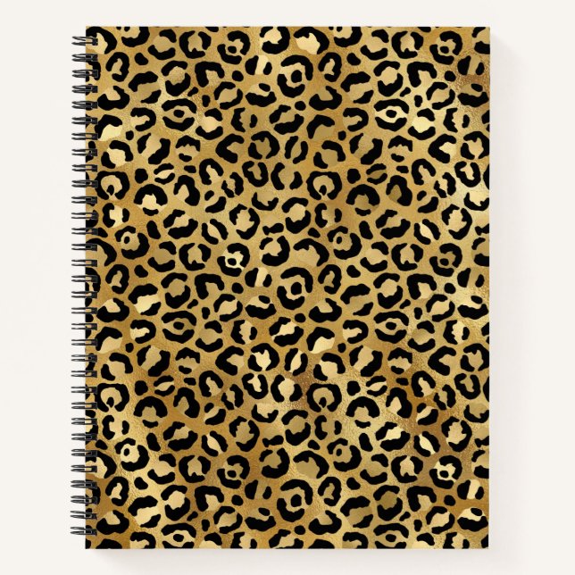 Gold Leopard Notizbuch (Vorderseite)