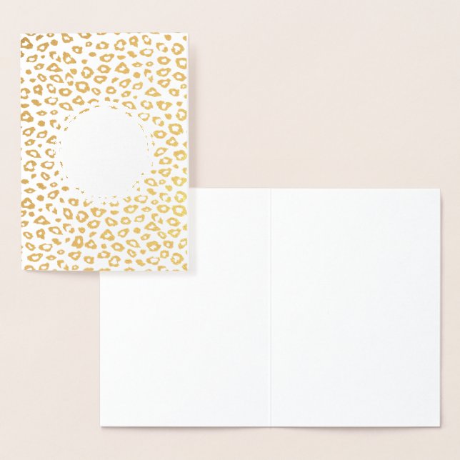 Gold Leopard Print Personalisiert Geburtstag Folienkarte (Anzeige)
