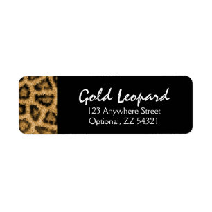 Gold Leopard Print Trendiges Fell Muster Wildes Ti