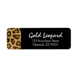 Gold Leopard Print Trendy Fur Muster Wild Animal