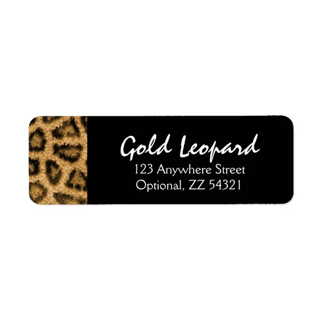 Gold Leopard Print Trendy Fur Muster Wild Animal (Vorne)