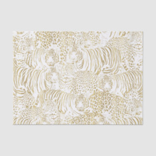 Gold Leopard Tiger-Muster Seidenpapier