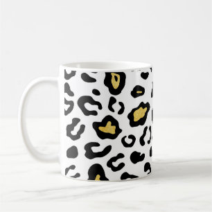 Gold Leopardenprint, nahtlos Muster. Kaffeetasse