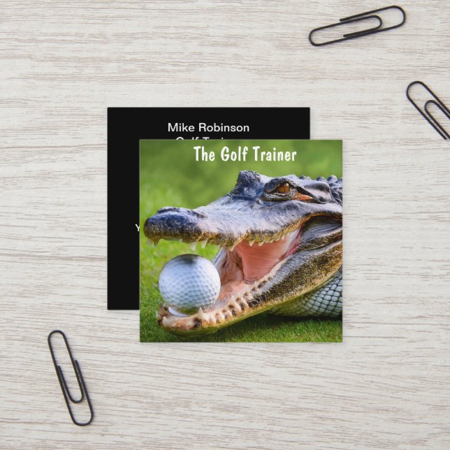 Gold Lessings Training Beruflich Quadratische Visitenkarte (Vorderseite/Rückseite Beispiel)