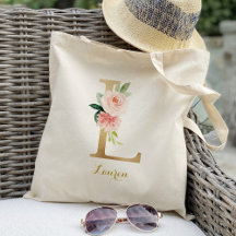 Gold Letter L und Blush Personalisiert