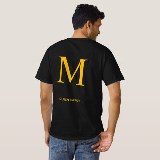 Gold Letter M Queen Energy Shirt – Luxus Schwarz