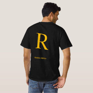 Gold Letter R Queen Energy Shirt – Luxus Schwarz
