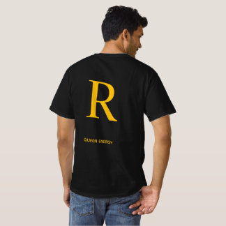 Gold Letter R Queen Energy Shirt – Luxus Schwarz