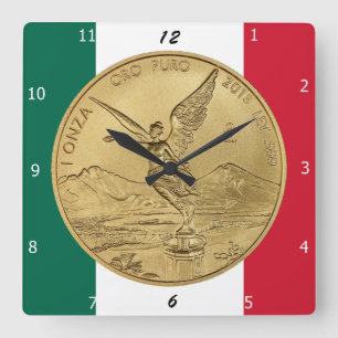 GOLD LIBERTAD COIN QUADRATISCHE WANDUHR