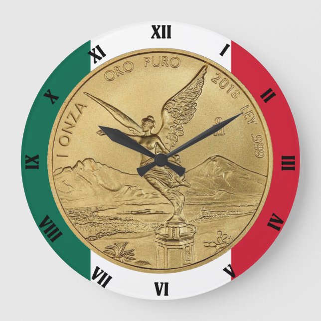 GOLD-LIBERTAD-MIN GROßE WANDUHR (Vorderseite)