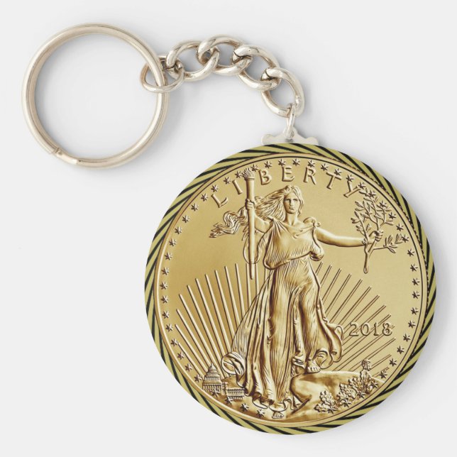 GOLD  LIBERTY COIN SCHLÜSSELANHÄNGER (Vorne)