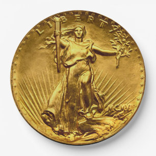 Gold-Liberty-Dollar Pappteller