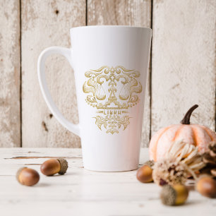 Gold Libra Astrologie Sternzeichen Monogramm Milchtasse
