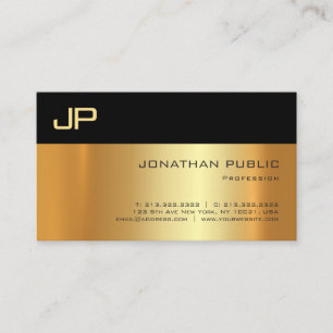 Gold Licht und Schatten Professional Einfach Elega Visitenkarte