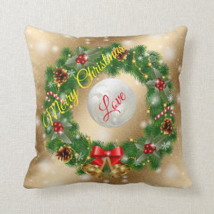 Gold Liebe Frohe Weihnachten Kissen