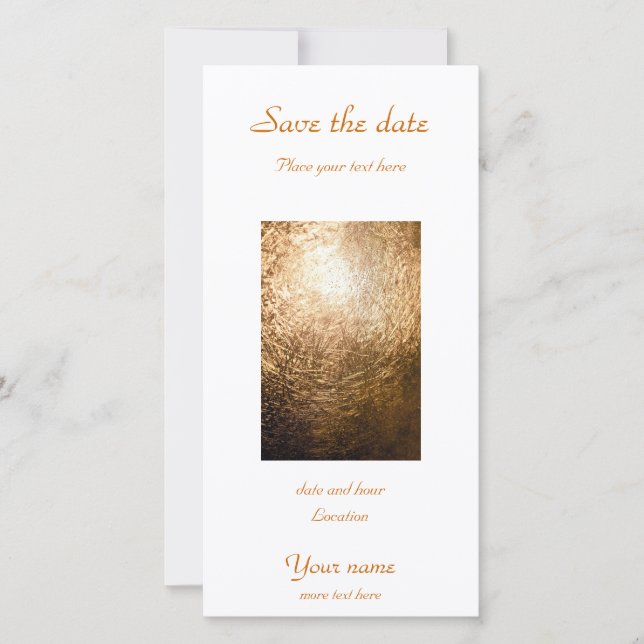Gold Light 001 Save The Date (Vorderseite)