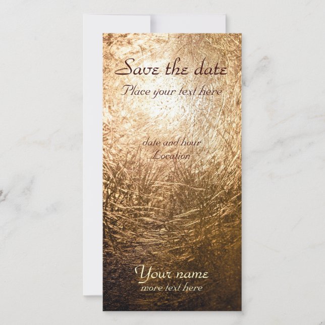 Gold Light 001 Save The Date (Vorderseite)