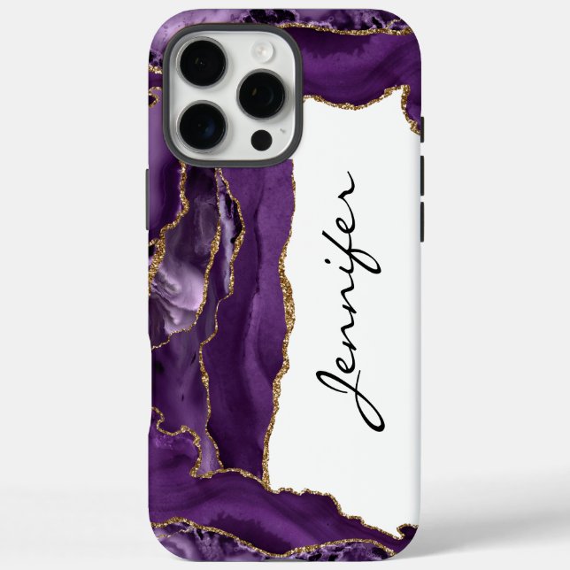 Gold Lila Agate Geode iPhone Case-Mate iPhone Hülle (Rückseite)