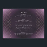 Gold Lila Elegance Diamond Geo Deko Wedding Menükarte<br><div class="desc">Erleben Sie den Trend von Great Gatsby mit diesem Design - mit dieser Karte oder dem Hochzeitsempfang. Antike für eine wunderbare böhmische Hochzeit. Vintage Stylish Boho Hochzeit. Ein formelles, elegantes Design Geometric Deko Great Gatsby Phantastisches Design mit Kunst Deko Linien im Great Gatsby Stil. Sehr trendig, modern und elegant. Gold...</div>