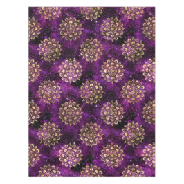 Gold & Lila Galaxy Dharma Mandala Muster Tischdecke
