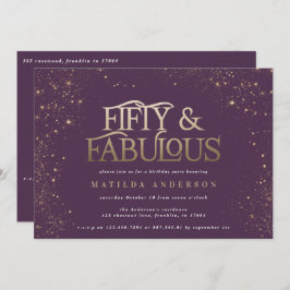 Gold lila Glitzer 50 und fabelhafte Geburtstagspar