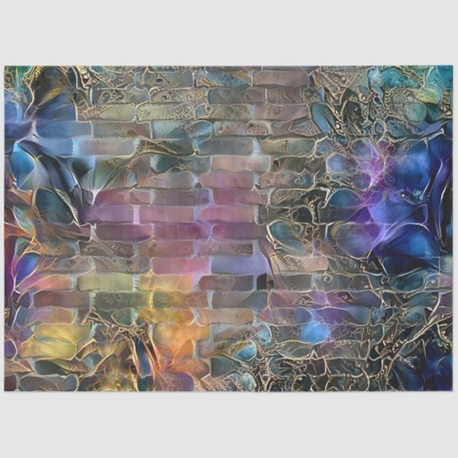 Gold Lila Mauer Seidenpapier (Vorderseite)