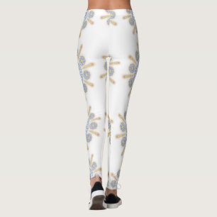 Gold, lila und blau bezaubernde Leggings