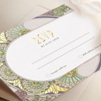 Gold Lilac UAWG Insert Vintage Jugendstil Mucha
