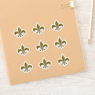Gold Lilie Elegante French Sticker
