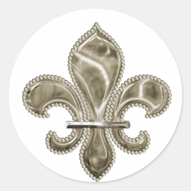 Gold Lilie Round Stickers (Vorderseite)
