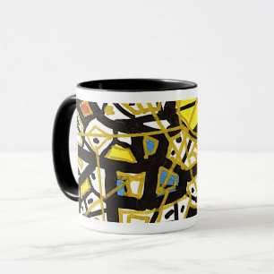 GOLD Line – Elegante Minimalistische Abstrakte Tas Tasse