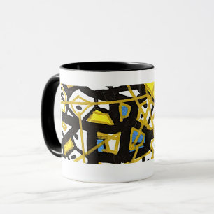 GOLD Line – Elegante Minimalistische Abstrakte Tas Tasse