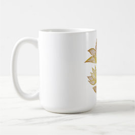 Gold Line Floral Coffee Mug Kaffeetasse