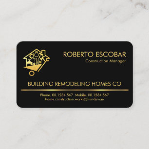 Gold Line Handyman Tools Builder Visitenkarte