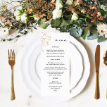 Gold Lined Floral Tall Menu Menükarte<br><div class="desc">Entdecken Sie Ihre Hochzeit,  Party Einladungen oder Themen mit Ihren schönen goldgelben Blumenmenüs.</div>
