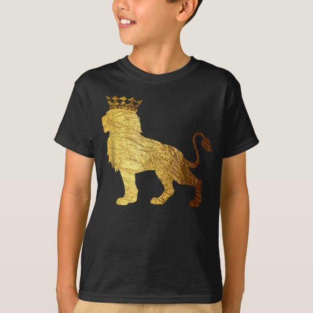 Gold Lion King | Wildtiere T-Shirt (Vorderseite)