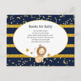 Gold Lion Navy Blue Baby Duschbücher für Baby Postkarte