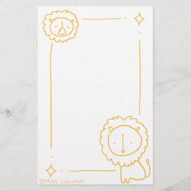 Gold Lions Briefpapier (Vorderseite)