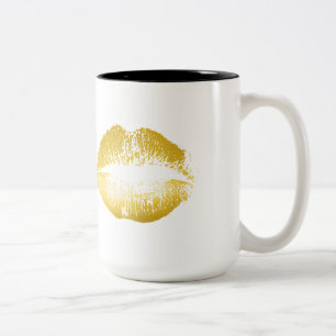 Gold Lippen Zweifarbige Tasse