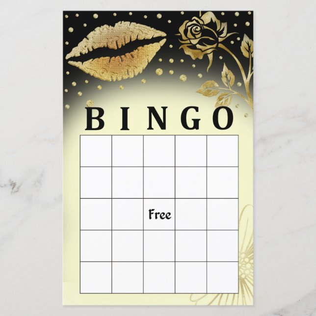 Gold Lips Bingo Spiel (Vorderseite)