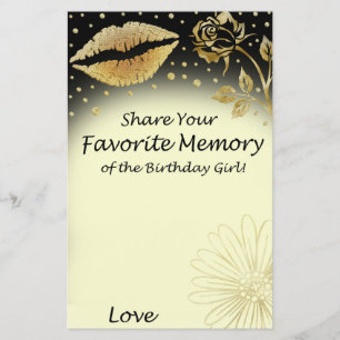 Gold Lips Lieblingsgedächtnis der Geburtstagskarte