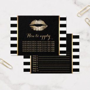 Gold Lips Modern Stripes Anwendungshinweise