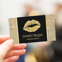 Gold Lips Trendy Glitzer Glitzern Makeup Artist