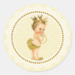 Gold Little Princess Baby Duschkleber Runder Aufkleber
