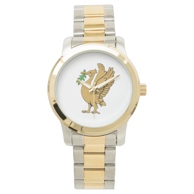 Gold Liverbird Uhren. Armbanduhr (Vorderseite)