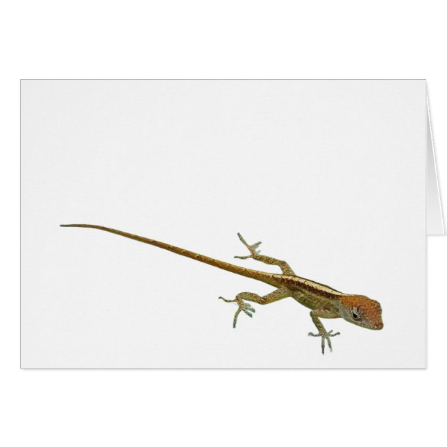 Gold Lizard Grußkarte (Vorderseite (Horizontal))