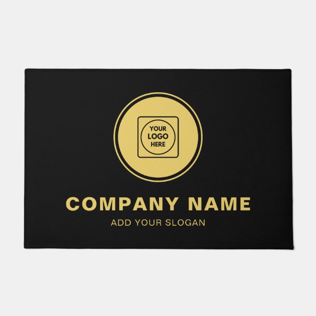 Gold Logo Custom Business Branding doormat Fußmatte (Vorderseite)