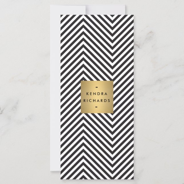 Gold-Logo für das Retro-Schwarz-Weiß-Muster 2 (Vorderseite)