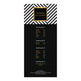 Gold-Logo für Schwarz-Weiß-Muster Werbekarte