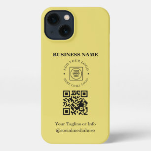 Gold Logo QR Code Business Promo iPhone-Hülle iPhone 13 Hülle